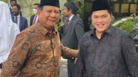 Ketua Umum Partai Gerindra, Prabowo Subianto dan Menteri BUMN Erick Thohir. (Facbook.com/@Erick Thohir)

