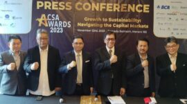 Konferensi Pers CSA Awards 2023, yang digelar di Menara 16, Jakarta, Kamis (23/11/2023) (MediaEmiten.com / Idris Daulat)