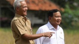 Calon Presden Prabowo Subianto, bersama Calon Presiden, Ganjar Pranowo. (Facebook.com@/Prabowo Subianto)