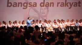 Acara deklarasi dukungan Prabowo Subianto-Gibran Rakabuming Raka oleh organisasi Pandawa Lima di Djakarta Theater, Jakarta. . (Dok. Tim Media Prabowo-Gibran)  