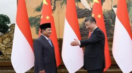 Menteri Pertahanan RI Prabowo Subianto Bersama Presiden Tiongkok (China) Xi Jinping. (Facebook.com/@Prabowo Subianto)  