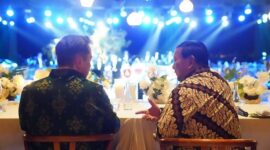 Presiden terpilih periode 2024-2029 Prabowo Subianto dan CEO SpaceX Elon Musk bertemu di Balangan. (Instagram.com/Prabowo)