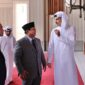 Presiden dan Wakil Presiden terpilih Prabowo Subianto dan Gibran Rakabuming menemui pemimpin negara Qatar atau Emir Qatar, Sheikh Tamim bin Hamad Al Thani. (Dok. Tim Media Prabowo)