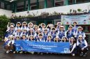 Group photo of the KT&G Social Welfare Foundation’s “Sangsang Withus” overseas college student volunteers in Bogor, Indonesia.